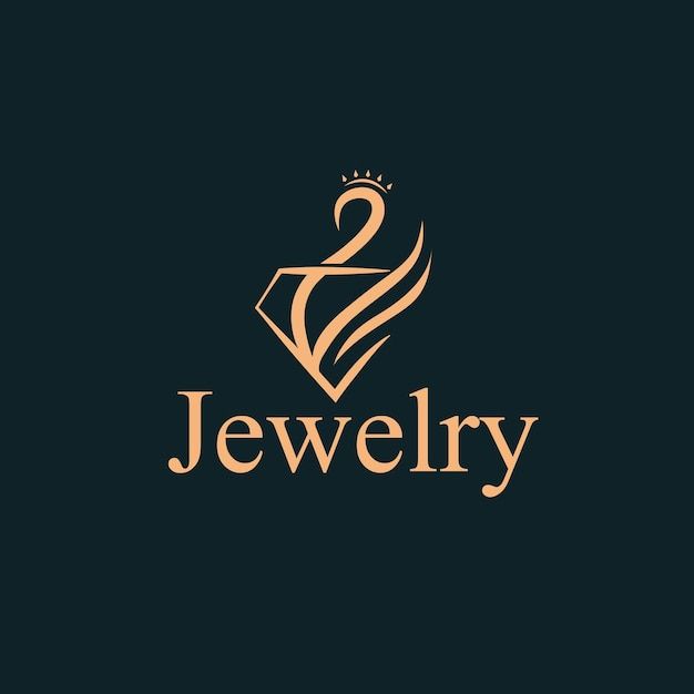 the logo for two jewelry, which is gold and black with a diamond on top