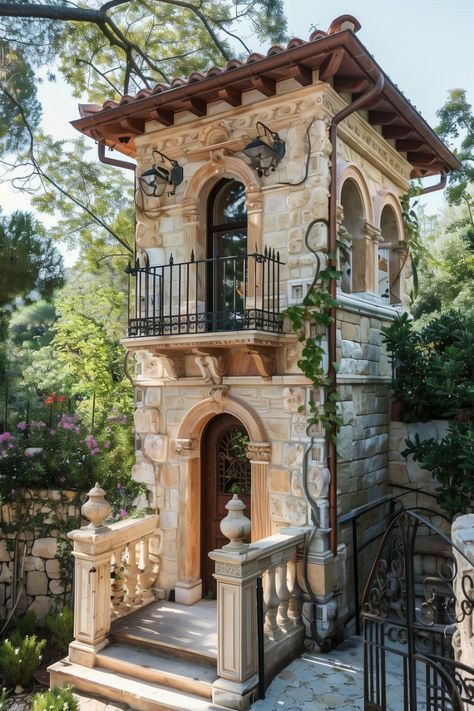 Small Castle House, Tiny Castle, Ingenious Ideas, Magical House, Casa Container, Castle House, Fantasy House, Tiny House Living, Clever Storage