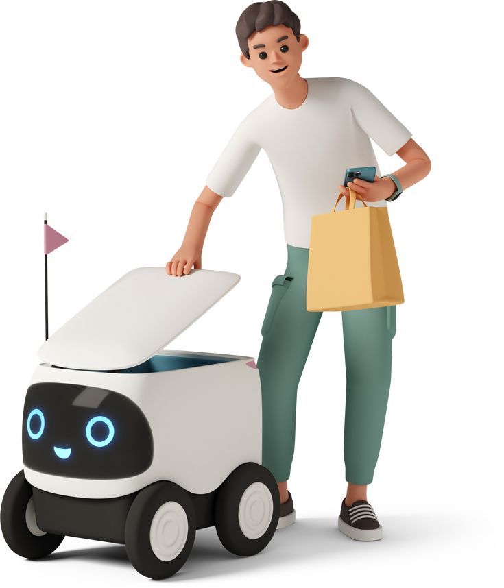 Robot Png, Robot Clipart, Gorilla Marketing, Delivery Robot, Robot Illustration, Autonomous Vehicle, Power Point Template, Package Delivery, Robotics