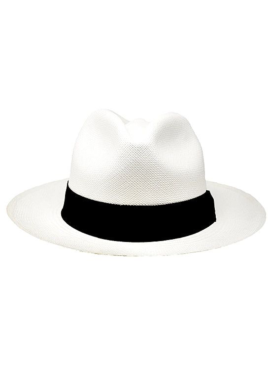 Brand : Gamboa Color: White Material: Toquilla Straw Brim: 7 to 8 cm. (2 3/4")Grade: 7 - 8 (Fine)learn more Sweatband: Cotton Twill, 3 cm. (1.18") Crown: 10.37 - 10.87 cm. (4.1" - 4.3") Ribbon: Linen Description: A comfortable hat, handmade in Cuenca, the worldwide famous Panama Hat town in Ecuador. This Panama Fedora hat (Tuis) for men is a top quality, casual and elegant hat. Each hat is individually blocked and trimmed to meet the highest quality standards.Roll Up Note: Please note that while Classic Adjustable White Hat, White Adjustable Panama Hat For Formal Occasions, White Flat Brim Panama Hat For Kentucky Derby, Classic White Hat With Short Brim, Classic White Curved Brim Sun Hat, Classic White Fitted Sun Hat, Elegant White Hat Bands For Vacation, White Flat Bill Panama Hat For Beach, Classic White Sun Hat For The Beach