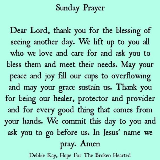 a poem written in black and white with the words dear lord, you for the blessing of seeing another day we lift up to you all who love and care