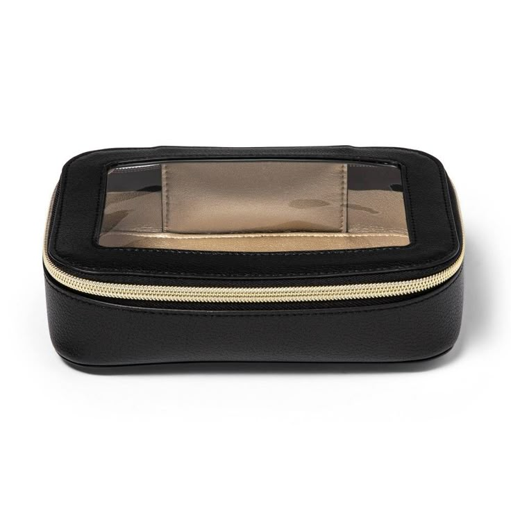 Make sure you have all your makeup essentials along with you when they're packed up in the Sonia Kashuk™ Clear Makeup Bag. This clear makeup bag comes with a spacious main compartment to help keep lipsticks, sponges and other items along, while the transparent top helps you see the contents. The faux-leather construction adds a luxe appeal, making it perfect for your own use or gifting. Plus, it comes with a zipper closure to help keep makeup essentials nicely contained whether you're at home or Target Makeup Bag, Makeup Bag Clear, Portable Rectangular Case For Cosmetic And Toiletry Storage, Portable Rectangular Cosmetic And Toiletry Storage, Portable Rectangular Cosmetic Bag For Storage, Portable Rectangular Cosmetic Storage Bag, Portable Compact Cosmetic And Toiletry Storage, Rectangular Zipper Pouch For Cosmetic And Toiletry Organization, Rectangular Zipper Pouch For Cosmetic And Toiletry Storage