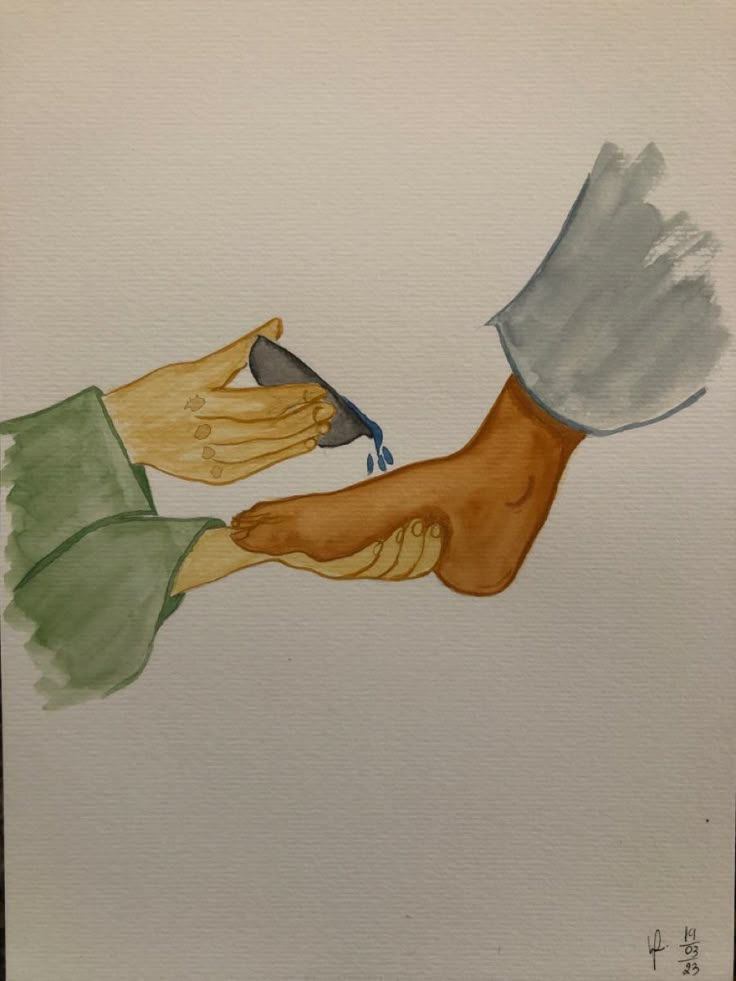 two hands holding an object in each other's hand