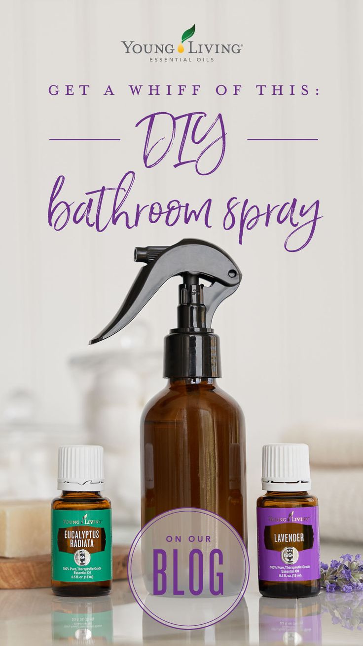 Clear the air and keep bathroom odors at bay with a DIY toilet spray packed with the power of pure essential oils and Thieves Household Cleaner! #Thieves #essentialoils #DIY #yleo *Young Living no longer uses therapeutic grade in our brand marketing. Toilet Spray Essential Oils, Bathroom Spray With Essential Oils, Diy Bathroom Spray Essential Oils, Young Living Room Spray Recipes, Diy Young Living Recipes, Bathroom Spray Essential Oils, Diy Bathroom Spray, Diy Toilet Spray, Young Living Recipes