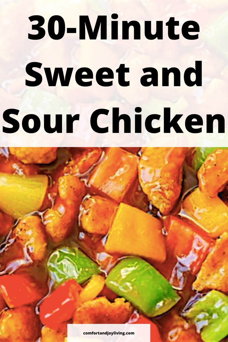 the cover of 30 minute sweet and sour chicken