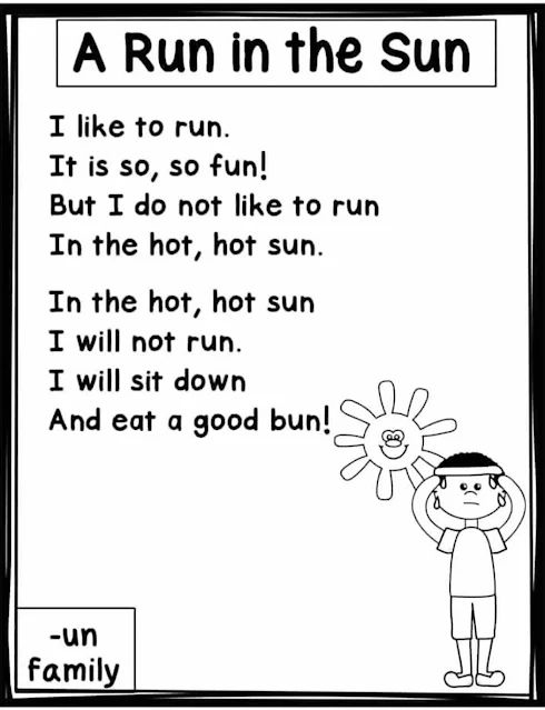 a poem with the words run in the sun