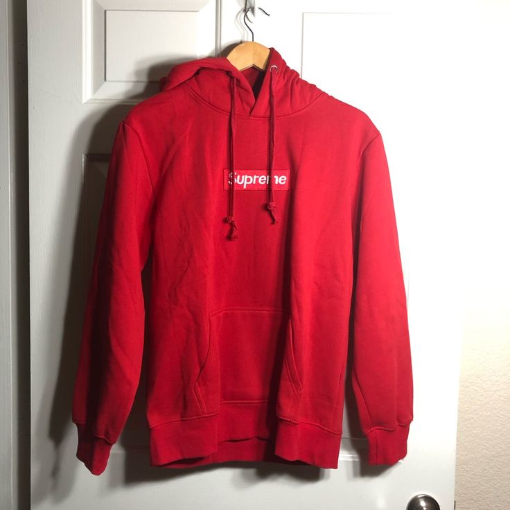 Supreme Hoodie Size Large Never Worn, Received As A Gift Feel Free To Ask Any Questions Regarding Item Shown Red Fleece Long-sleeve Hoodie, Red Long Sleeve Hooded Jacket For Streetwear, Urban Red Long Sleeve Hooded Jacket, Casual Red Hooded Jacket For Streetwear, Red Fleece Hoodie With Double-lined Hood, Red Fleece Hooded Jacket, Red Hooded Jacket With Drawstring For Streetwear, Red Double-lined Hoodie, Red Hooded Sweatshirt With Double-lined Hood