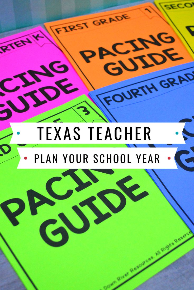 the texas teacher plan your school year guide is shown in four different colors and sizes