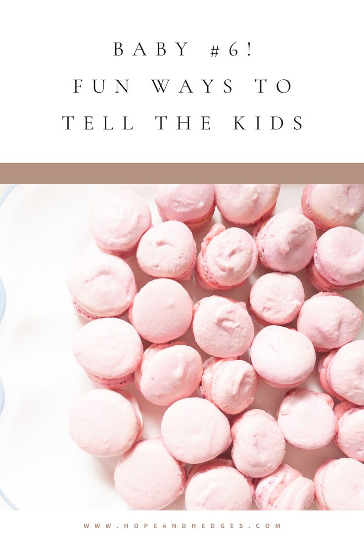 baby 6 gender reveal for siblings with pink marshmallows in the middle