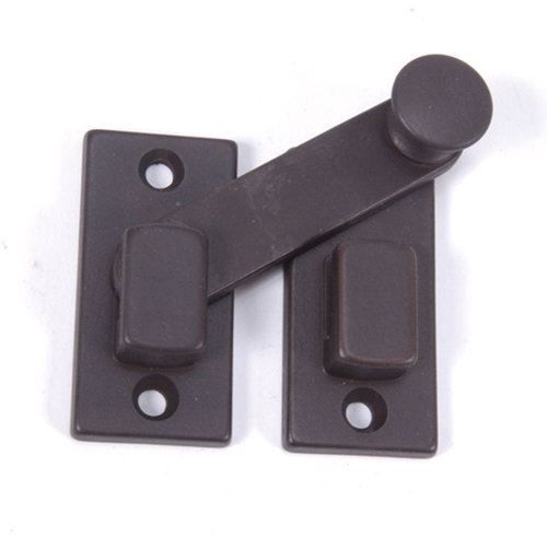 two dark brown door handles on a white background