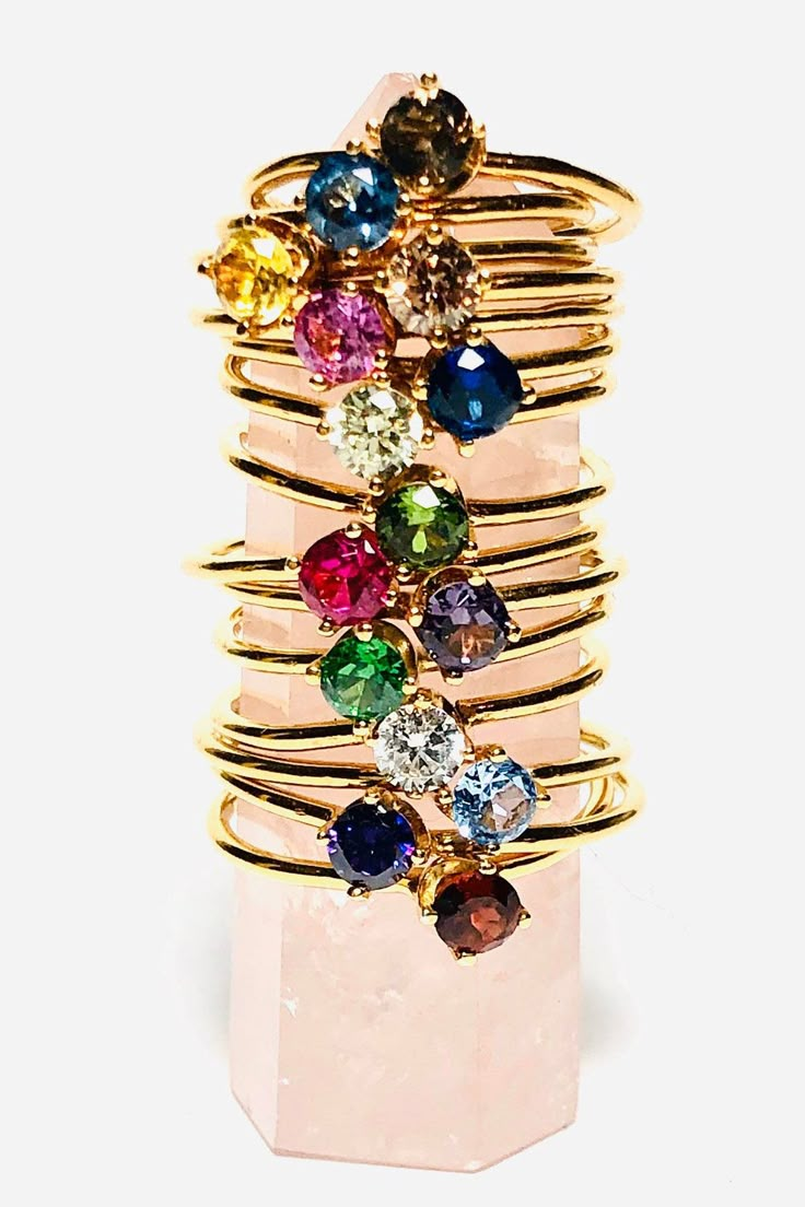 Keep those you love close with a birthstone gold stacking ring. Add to your stacking ring collection with a ring for each of your children. Gift to yourself, your mom for Mother's Day, or for a birthday. Gold Birthstone Ring With Round Stone For Promise, Gold Crystal Ring For May Birthstone, Yellow Gold Crystal Ring With Round Band Gift, Gold Birthstone Ring For May With Round Stone, Gold Rings With Birthstone In 14k Gold Filled, Gold May Birthstone Ring With Round Stone, Gold Stackable Ring With Round Stone, Gold Solitaire Stackable Rings As A Gift, Yellow Gold Crystal Ring With Prong Setting Gift