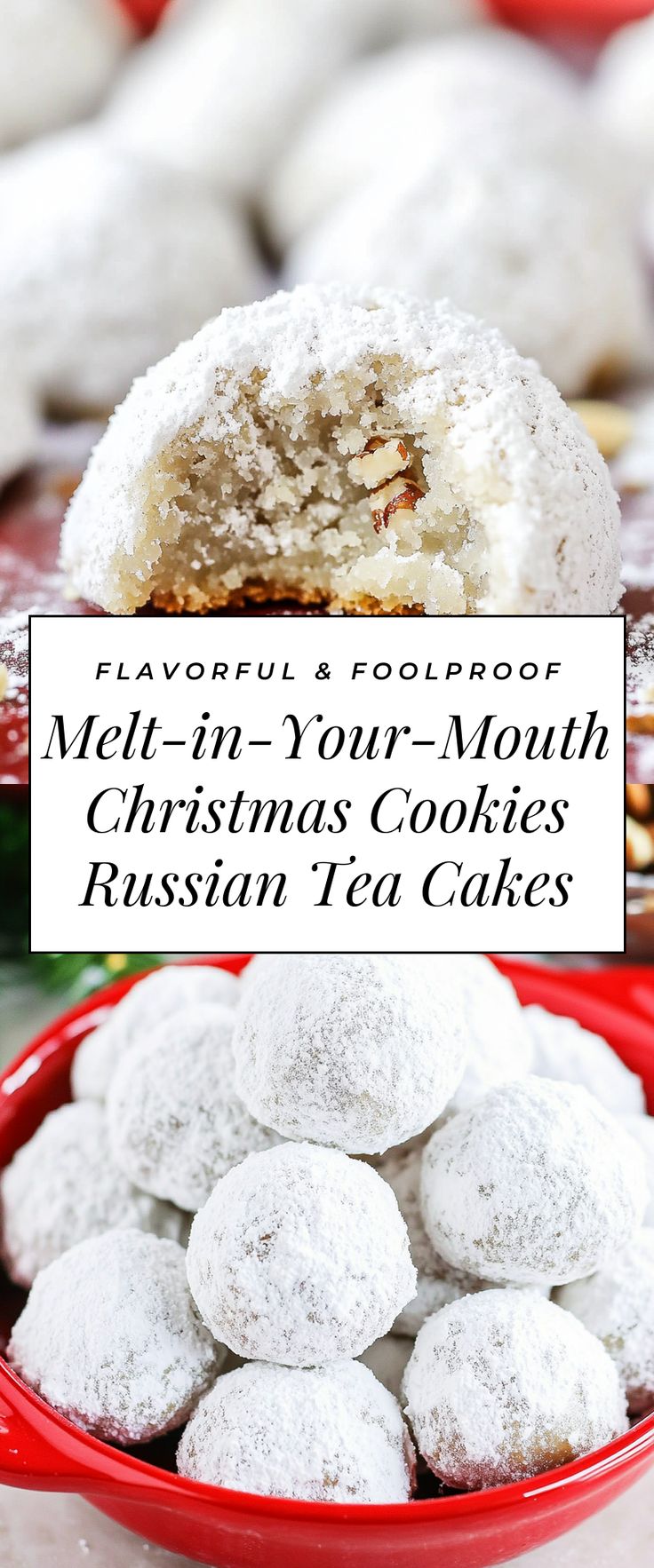 Image for Melt-in-Your-Mouth Christmas Cookies Russian Tea Cakes Russian Wedding Cookies, Best Cookie Tray Cookies, Buttery Russian Tea Cakes, Christmas Cookie White Russian, Russia Tea Cookies, Russian Tea Balls Recipe, Swedish Tea Cookies, Russian Cookies Christmas, Russian Teacakes Cookies