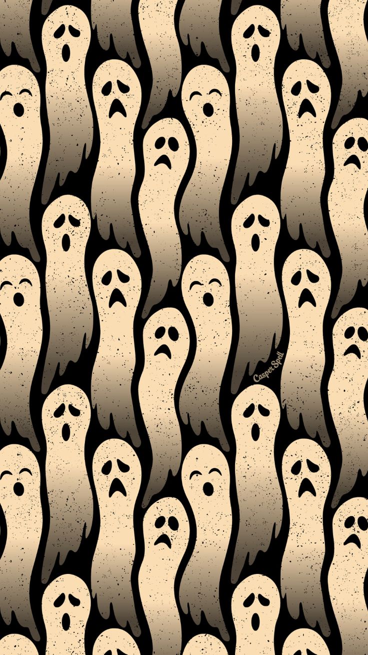 a group of ghost faces with eyes drawn on them