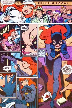 a comic strip with an image of the batgirl