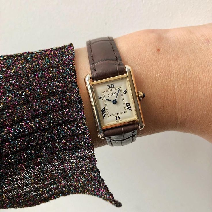 This vintage Must de Cartier Tank makes your wrist shine this holiday season | vintage watches | vintage watches for women | vintage watches ladies | vintage horloges | horloges dames | SpiegelgrachtJuweliers.com Cartier Vintage Watch, Chanel Handbags Collection, Vintage Cartier Watch, Rectangular Watch, Male Watches, Cartier Watches Women, Armani Watches For Men, Cartier Vintage, Elegant Watch