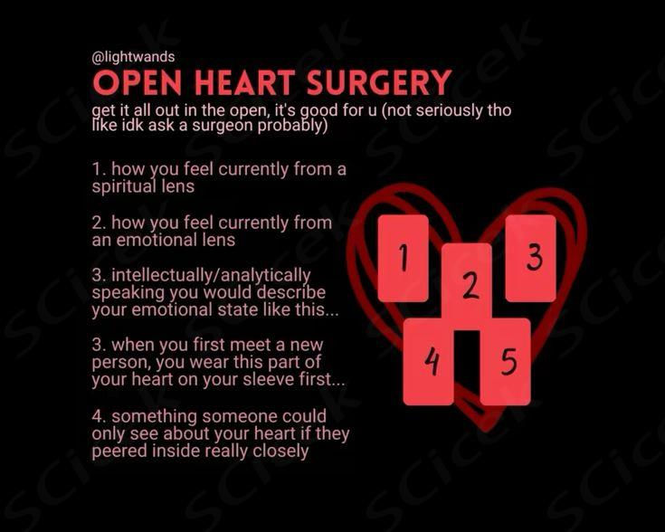 the words open heart surgery written in red on a black background with an image of two hearts