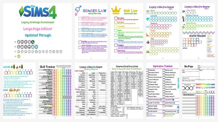 the complete guide to creating an info sheet for sims 4, which includes all kinds of