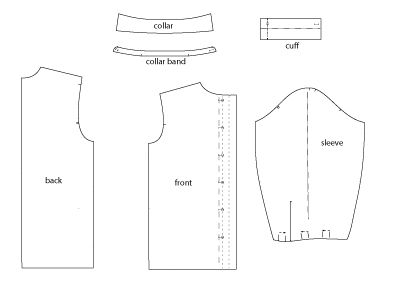 the front and back views of an unisex vest pattern, with instructions to sew