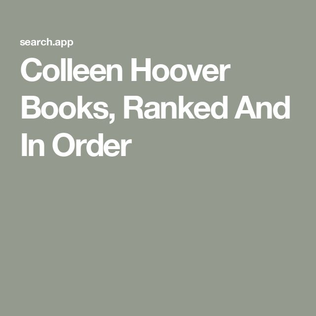 the cover of an article about books, ranked and in order by collien hover