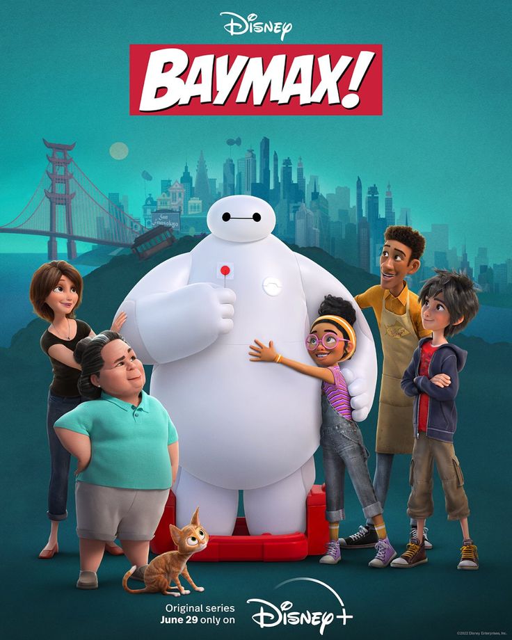 the big hero movie poster for baymax, starring characters from disney's animated film