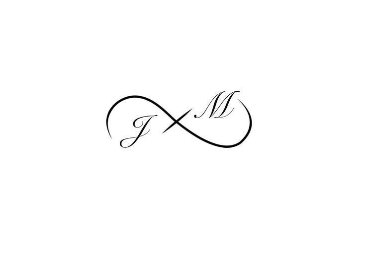 the letter m is made up of an infinite line and has been drawn in black ink