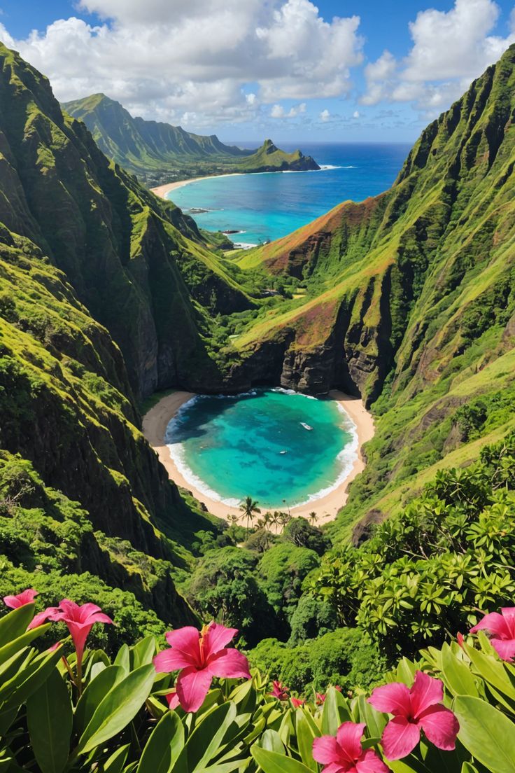 Unearthing Oahu&#8217;s Hidden Gems 🌺 Oahu Hawaii Botanical Garden, Beautiful Tropical Places, Vacation Spots Aesthetic, Hawaii Tourist Attractions, Hawaii Dream Life, Places To Go On Holiday, Pretty Places Nature, Island Living Aesthetic, Dream Places To Travel