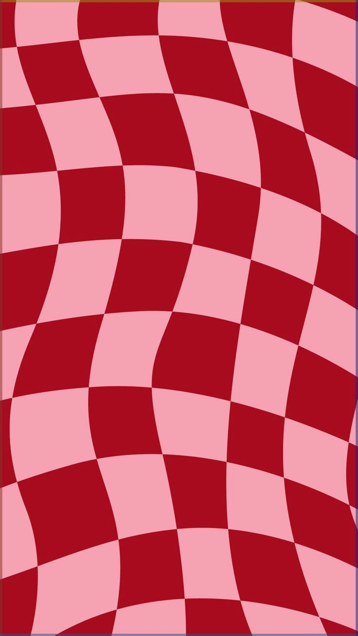 a red and pink checkerboard pattern is shown in the middle of this image