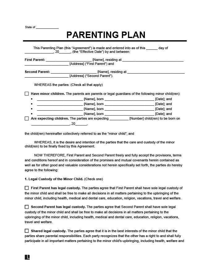 a printable parent and child's parental form is shown in this image,