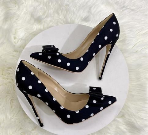 Fancy Shoes High Heels Classy, Hak Tinggi, Polka Dot Shoes, High Heels Classy, Shoes Heels Classy, Stylish Heels, Womens Stilettos, Heels Classy, Fancy Shoes