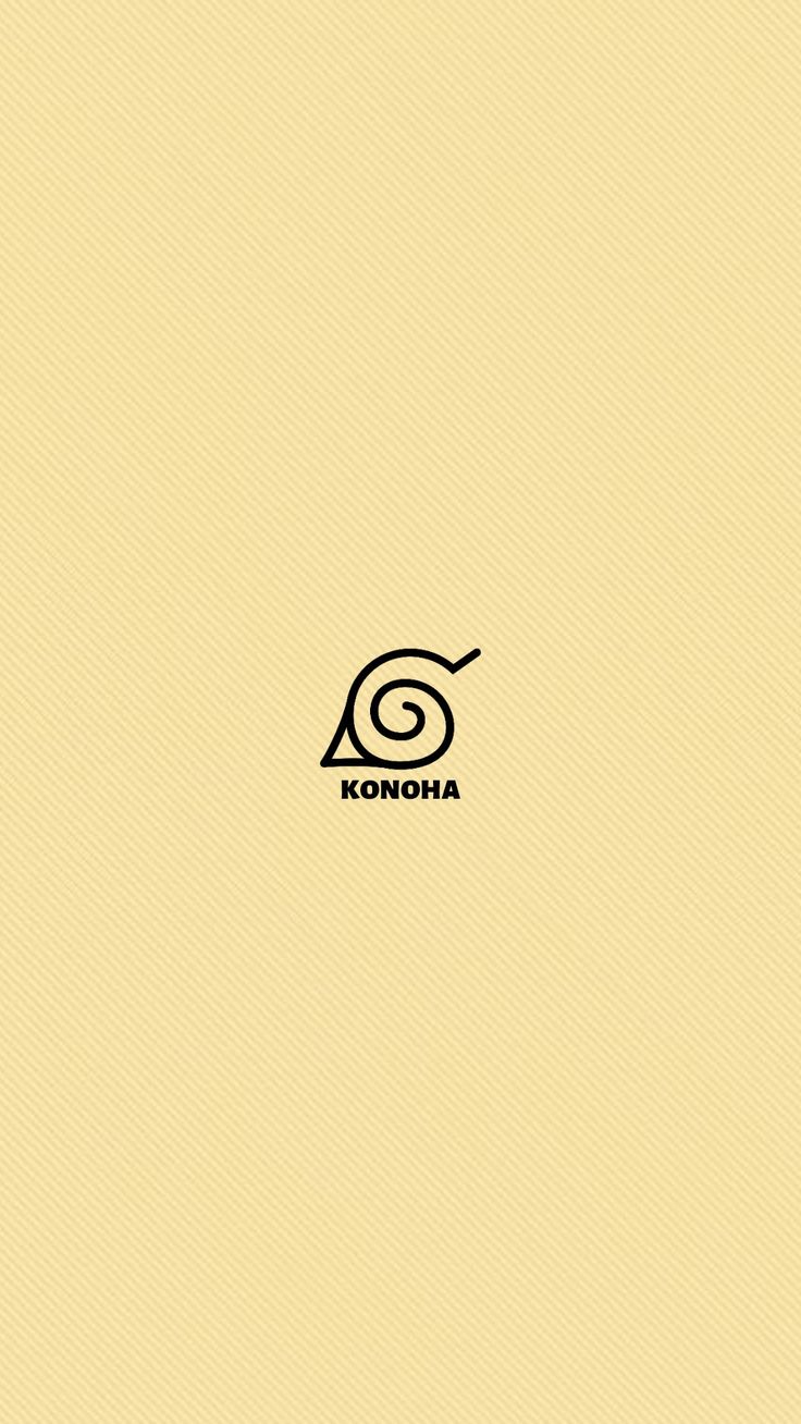 the logo for konoha is shown in black and white on a yellow background