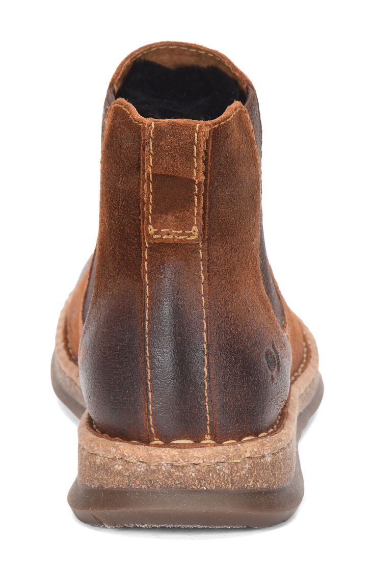 Breathable design, a cushioned footbed and Opanka hand construction ensure exceptional comfort in an earthy boot. Removable insole Arch support Leather upper/synthetic lining/rubber sole Imported Hand Construction, Chelsea Boots Men, Flexible Design, Distressed Leather, Chelsea Boot, Fabric Covered, Arch Support, Boots Men, Chelsea Boots