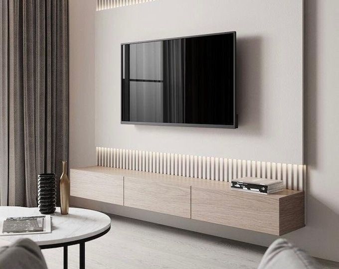 Tv Unit, Wall Unit, Television, Wood, New, Console, Design ,3d Model ,3d ,creative , Home ,living Room,wall Desing,special Design - Etsy France Tv Kastenwanden, Tv Room Decor, Bedroom Tv Wall, Modern Tv Wall Units, Modern Tv Wall, Tv Wand, Tv Room Design, Tv Wall Decor, Tv In Bedroom