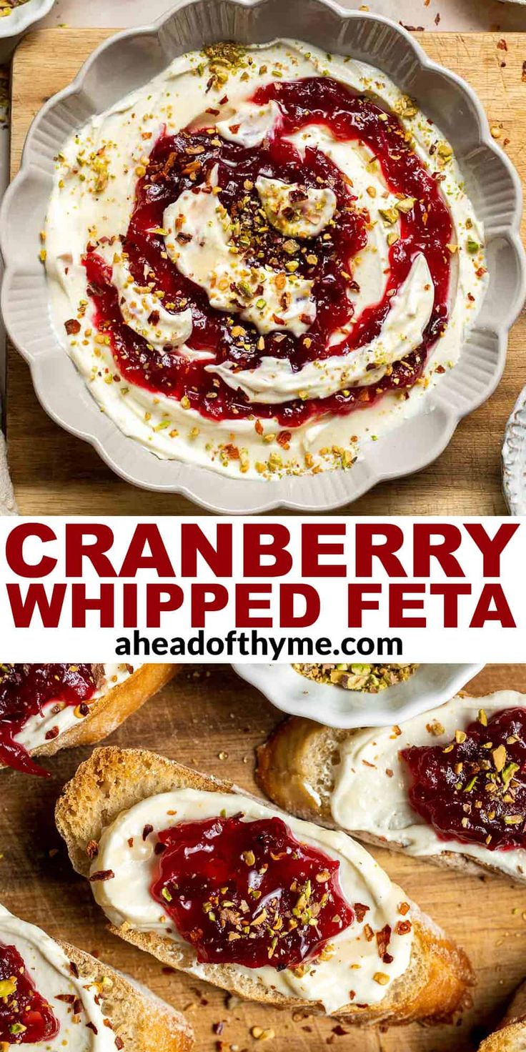 cranberry whipped feta is an easy and delicious appetizer