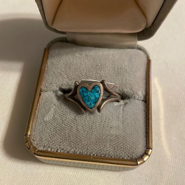 Beautiful Turquoise Ring. Will Be Sent With Patina Unless You Want Us To Polish It. Like All Items In Our Closet We Offer A Bundle Discount And You Can Be Happy To Know Everything (With The Exception Of Any Vintage Or Random Things Listed) Is Brand New With Tags. Local To Centerville, Oh? Check Us Out On Saturdays During Open Business Hours, We’d Love To Meet Our Posh Friends In Person. Blue Heart Beads Jewelry For Anniversary, Sterling Silver Blue Heart Beads Jewelry, Sterling Silver Jewelry With Blue Heart Beads, Blue Sterling Silver Jewelry With Heart Beads, Blue Sterling Silver Heart Ring Gift, Heart-shaped Turquoise Blue Ring For Gift, Heart-shaped Blue Turquoise Ring Gift, Heart-shaped Blue Turquoise Ring For Gift, Blue Heart Sterling Silver Ring For Gift