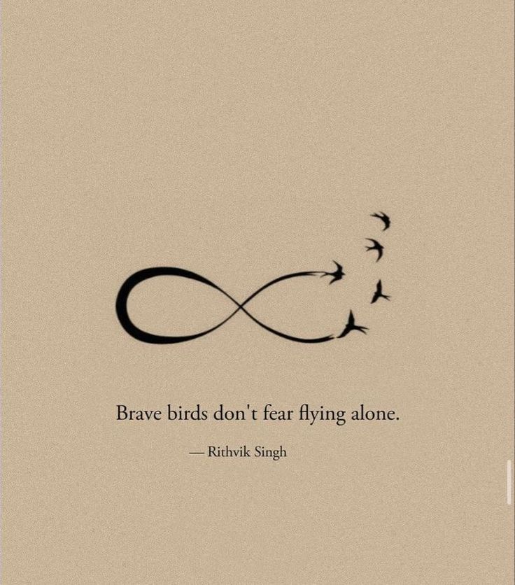 a quote with birds flying in the air