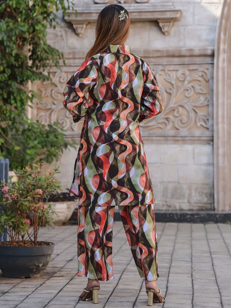 Introducing the stunning "alluring multi-color printed cotton event wear top palazzo co-ord set" from Ethnic Plus! This beautiful set includes a multi-color cotton material top with intricate digital printed work, paired with a matching palazzo featuring the same digital print. Fully stitched and available in sizes S to XXL, this co-ord set is perfect for festivals and events where you want to make a style statement.
This set includes its vibrant multi-color design, high-quality cotton material, Festive Multicolor Printed Kurta, Multicolor Kurta With Digital Print For Festive Occasions, Multicolor Digital Print Kurta For Festive Occasions, Multicolor Printed Kurta For Eid, Multicolor Digital Print Kurta For Eid, Festive Multicolor Digital Print Palazzo Set, Festive Multicolor Floral Print Palazzo Set, Spring Multicolor Floral Print Palazzo Set, Spring Multicolor Sets With Abstract Print