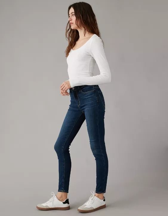 AE Next Level High-Waisted Jegging Crop High Rise Jeggings For Fall, Fall High Rise High Stretch Bottoms, Fitted High Rise Jeggings For Fall, High Waist Slim Fit Jeggings For Fall, Slim Fit High-waist Fall Jeggings, Slim Fit High Waist Fall Jeggings, Fall High Waist Slim Fit Jeggings, Fall Slim Fit High Waist Jeggings, High Waist Jeggings For Fall