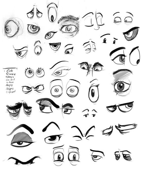 an image of various types of eyes with different shapes and sizes, including the upper half of