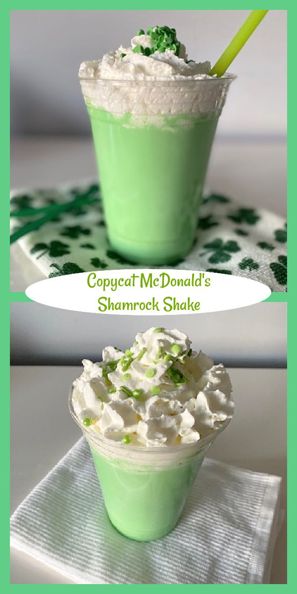 two cups filled with whipped cream and green liquid