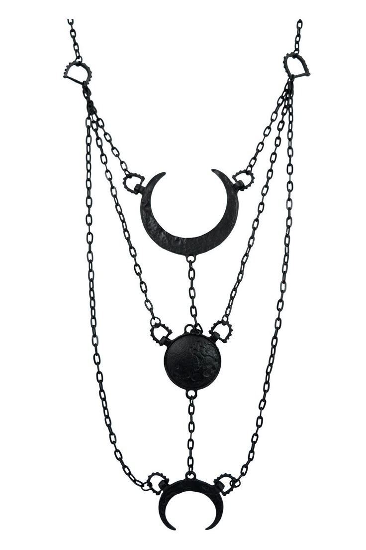 PRICES MAY VARY. Restyle Gypsy Goth Dark Side Black Moon Phase Necklace NuGoth|Occult|Wiccan|Witch