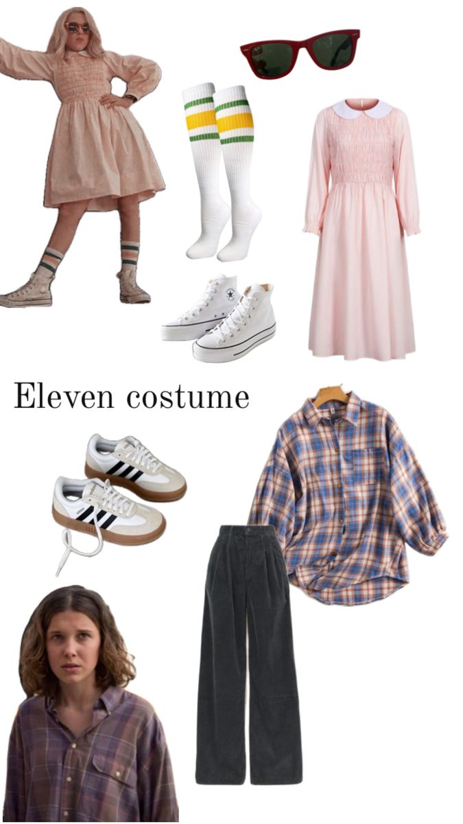 an image of clothing and accessories for children with the words eleven costume written below it