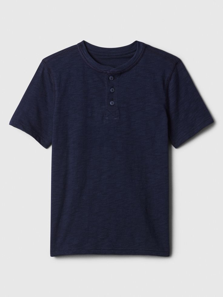 Kids Henley T-Shirt | Gap Factory Henley T Shirt, Knit Short, Boys Clothes, Boys T Shirts, Knit Jersey, Boy Outfits, Gap, Short Sleeves, Crew Neck