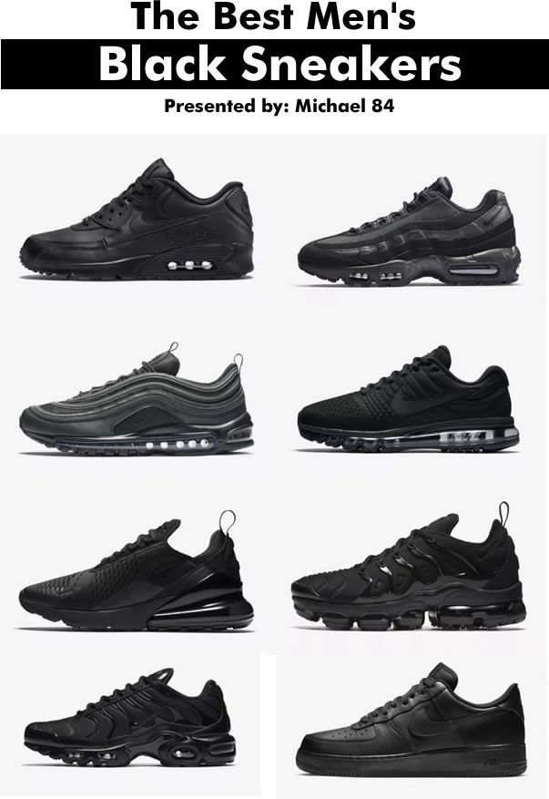 The 9 Best Nike Triple Black Trainers & how to style them. #streetwear #sneakersaddict #sneakers #mensfashion The Best Nike Shoes, Black Trainers Men Outfit, All Black Nike Outfit, Triple Black Sneakers Outfit, Men Black Shoes Outfit, Outfit For Black Shoes, Men’s Black Sneakers Outfit, Mens Black Sneakers Outfit, Best Shoes For Men Sneakers