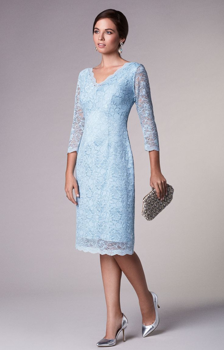 A brand new colourway for our premium corded lace dress – Anya is now available in fresh Eau de Nil. With a luxurious hint of sheen and a classic v neckline, our cool new shade is a flattering choice for any skin tone. As seen in Ultimate Wedding Magazine With delicate scallop details along the front neckline and ¾ sleeve cuffs, Anya is a light and easy occasion dress for stylish summer invites. Details to love – discreet side zip, subtle stretch for an easy fit, flattering ¾ sleeves. Elegant V-neck Lace Dress For Gala, Elegant V-neck Dress With Scalloped Lace, Elegant Lace Midi-length Mother Of The Bride Dress, Fitted Lace Bodice V-neck Dress, Fitted V-neck Lace Dress With Lace Bodice, Elegant Lace V-neck Party Dress, Lace V-neck Dress With Fitted Bodice, Elegant Spring Lace Mother Of The Bride Dress, Elegant Mother Of The Bride Dress With Lace Trim