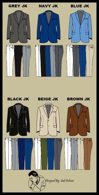 Matching COLOR | Business casual attire for men, Mens business casual outfits, Men fashion casual shirts Mens Mix Match Suits, Suit Matching Guide, Mens Clothing Color Guide, Mens Style Guide Color Combinations, Mens Mix And Match Suits, Mix And Match Suits Men Color Combos, 5 Suits 75 Combination Men, Must Have Suits For Men, Color Matching Clothes Men Casual