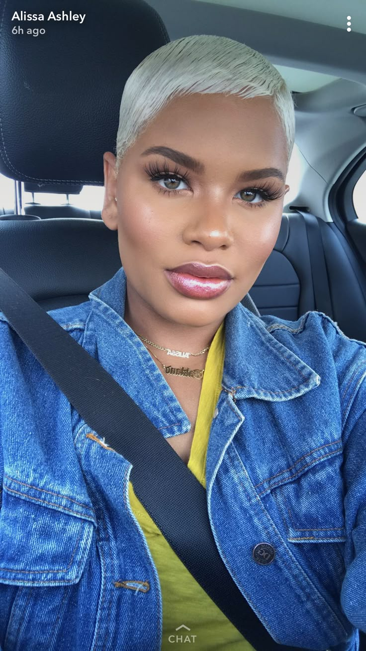 Tapered Short Hair Black Women, Blonde Mushroom Haircut Black Women, Big Chop Blonde Black Women, Ash Blonde Twa, Blonde Short Cut For Black Women, Ash Blonde Pixie Haircut Black Women, Blonde Pixie Haircut Black Women, Alissa Ashley, Short Bleached Hair