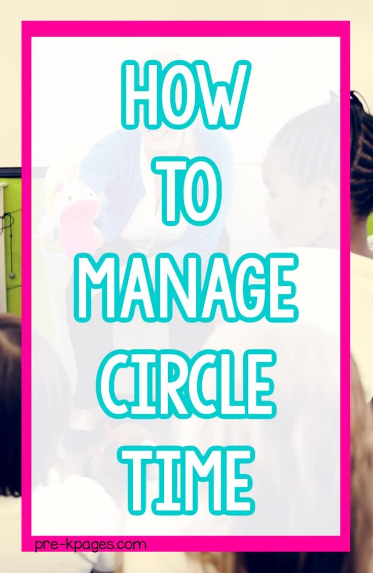 children are sitting in front of a sign with the words how to manage circle time