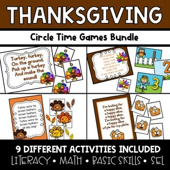 thanksgiving time games bundle for kids to practice their math skills and help them learn how to use