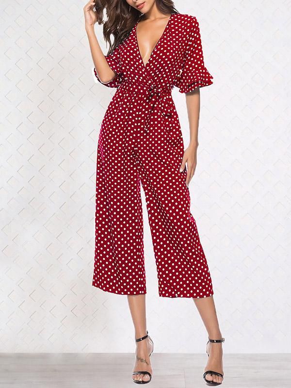 Sku CY-!5884 Material Dacron Style Wrap Feature Printed Occasion Going out , Casual , Vacation Neckline V-neck Seasons Summer , Autumn Type Jumpsuits Bottoms Color BURGUNDY,BLACK,NAVY BLUE Size S,M,L,XL Size chart: Please consult the size chart we provide for this item's measurements to help you decide which size to buy. CMINCH Cm Bust Waist Sleeve Length S 92 92 31 130 M 96 96 32 131 L 100 100 33 132 XL 104 104 34 133 Red Printed V-neck Jumpsuits And Rompers, Red Fitted V-neck Jumpsuit, Casual Printed V-neck Jumpsuits And Rompers, Spring V-neck Printed Jumpsuits And Rompers, Casual Red V-neck Jumpsuits And Rompers, Trendy Fitted V-neck Jumpsuits And Rompers, Red Printed V-neck Jumpsuit Or Romper, Red Printed V-neck Jumpsuit, Casual Red V-neck Jumpsuit