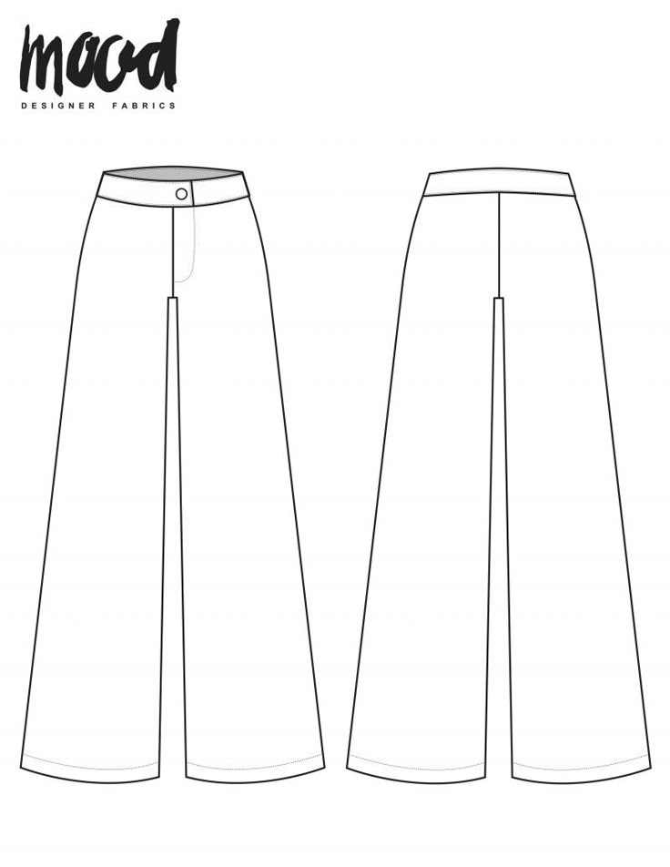 the front and back view of a women's skirt sewing pattern